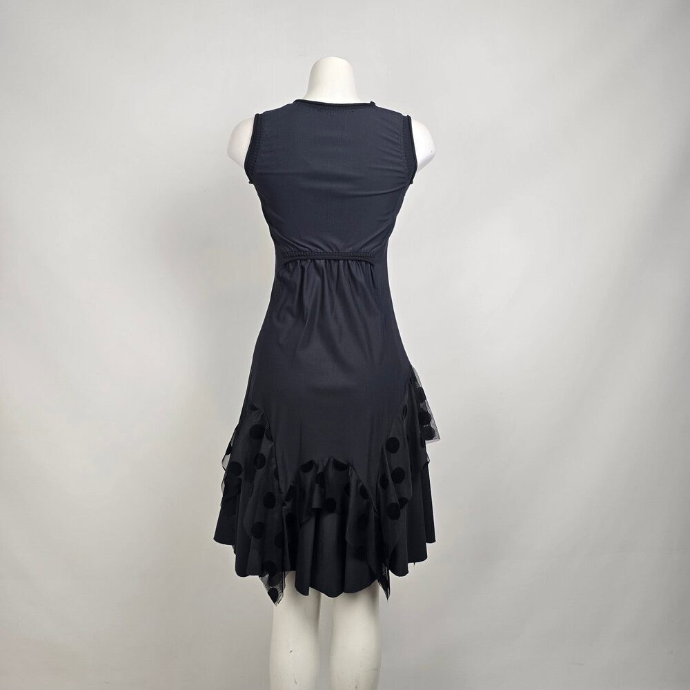 Sun Light Morillon Black Polka Dot Detail Sleeveless Dress Size 1 (S/M) - Picture 7 of 11